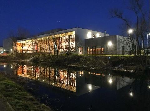 Image of school at night